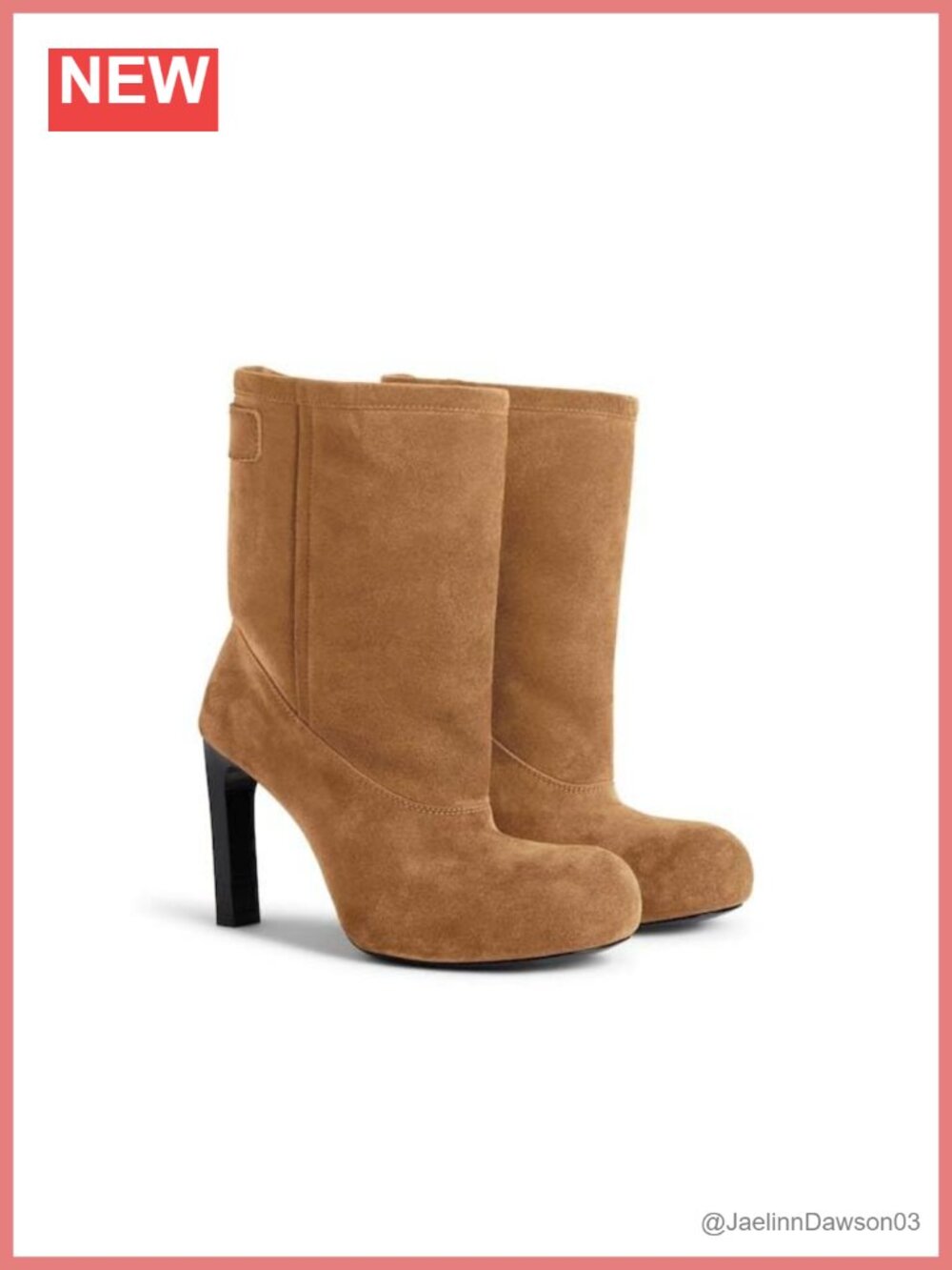 Suede High Heel Snow Boots Women's Warm Furry Ankle Booties Brown Winter Fashion